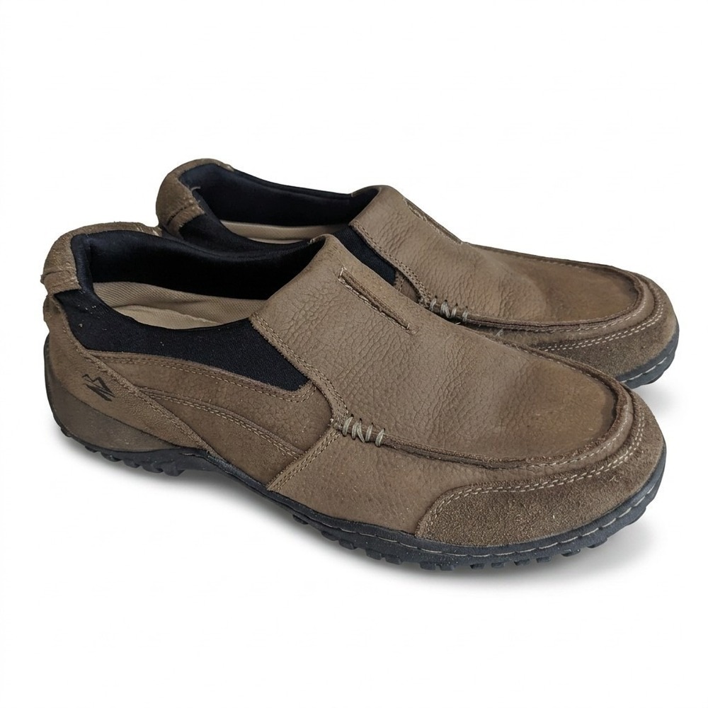 Nunn Bush Portage Shoes All Terrain Men's 10.5 M Tan, Leather, Slip On 84227-276